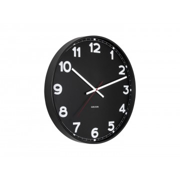 Nástenné hodiny New Classic Karlsson KA5847, čierna 41cm 